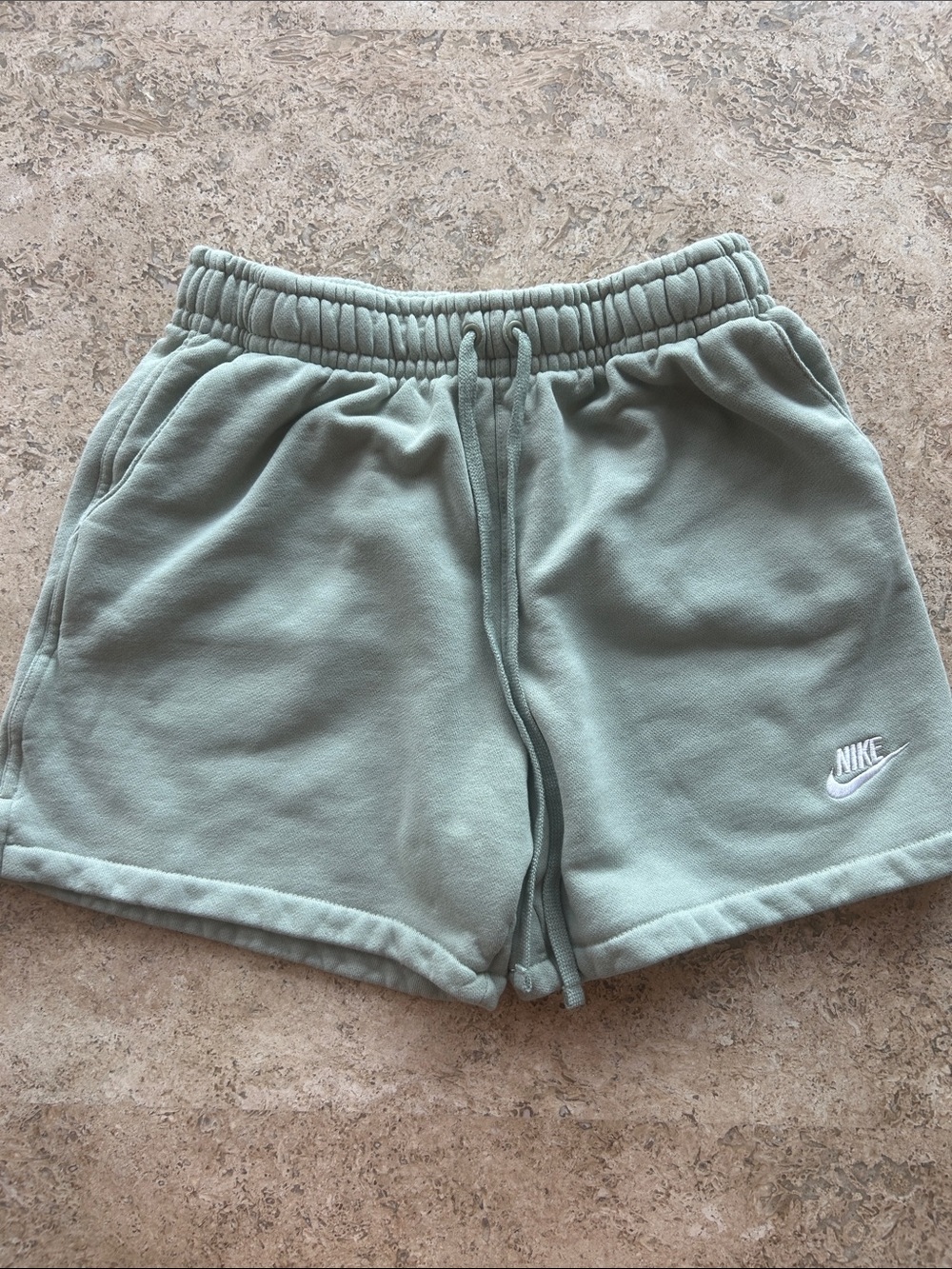 Nike Mint Green Fleece Cotton Lounge Shorts
